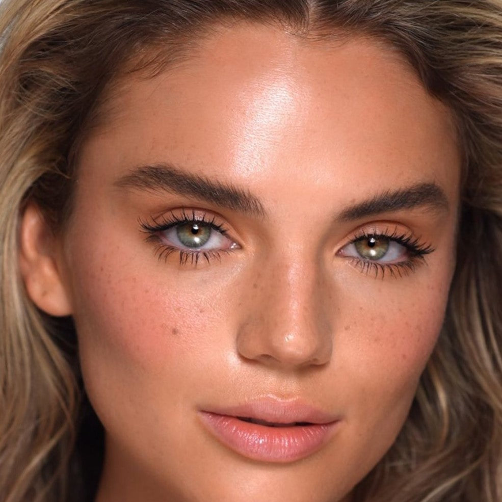Beautiful Woman Wearing Euramerican Green Colored Contact Lenses